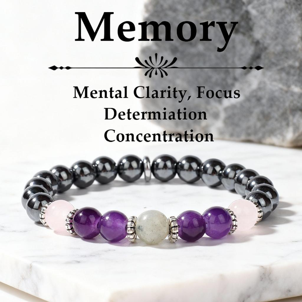 Festive Gifts Amethyst Rose Quartz Labradorite Hematite Beaded Bracelet Natural Fashion Jewelry For Men Women Daily Wear Gift