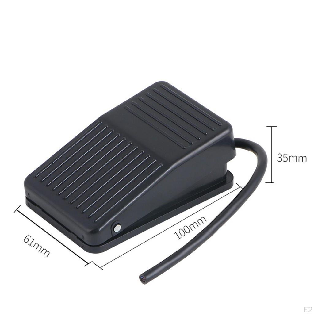 Foot Switch SPDT Nonslip Plastic Industrial Momentary Electric Power Pedal with 0.1M