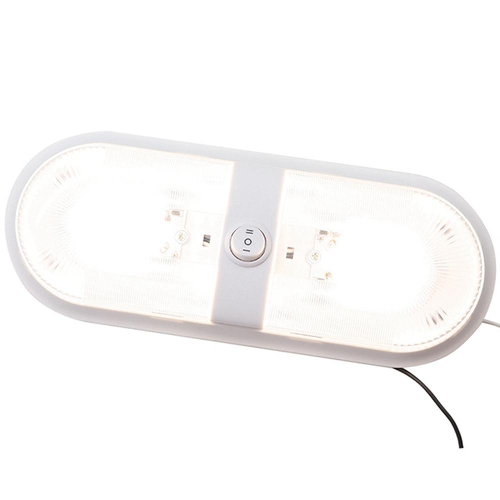 10-24V 48 LED Dome Roof Ceiling Lamp 4000-4500K with Switch RV Roof Ceiling Lamp Camper Reading Light for Camper Yacht Motorhome