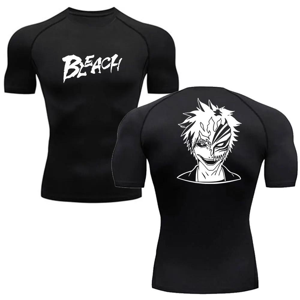 

Аніме Bleach Компресійна футболка Чоловіча Фітнес Зал Спорт Біг Футболка Рашгард Топи Футболка Швидкосохнуча Футболка з коротким рукавом для чоловіків XL