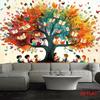 1pc, 2Dflat, Knowledge Tree Background Banner—Suitable for parties, graduations, birthdays, and indoor/outdoor decorations. (wsj