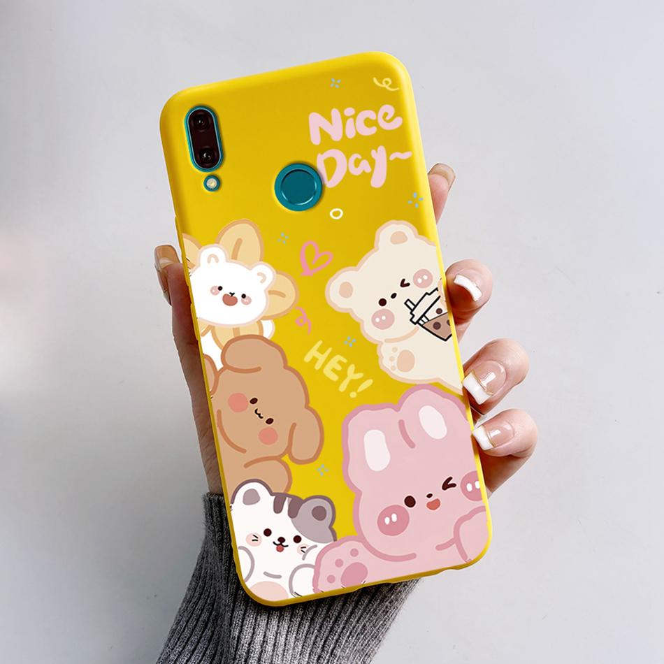 Silicone Case For Huawei Y9 2019 Case JKM-LX3 Cartoon Soft TPU Fundas Phone Cover For Huawei Y9 2019 Y 9 Cases Shockproof Coque