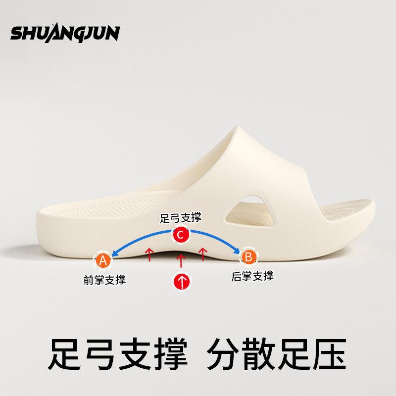 Arch support slippers home bathroom bath non-slip deodorant flat foot acupoint massage cool slippers