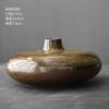 Black Terracotta Vase Coarse Pottery Vase Ceramic Imitation Stone Abstract Flower Arranger Vases Retro Glazed Flower Ware