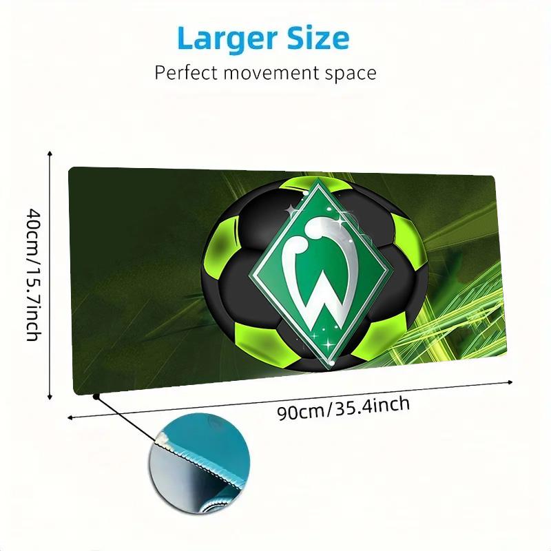 Werder Bremen Print Cushion Non-slip Laptop Tablet Big Mousepad XXL Mat Mini PC Playmat With Lock edge