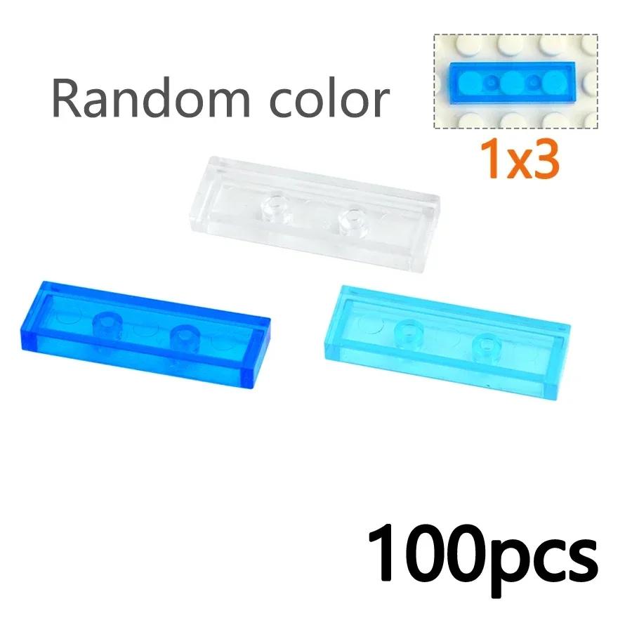 

Smooth Transparent Thin Bricks 1x2 1x4 2x2 2x4 Creative Toy Assemble Blue Clear Building Block Figures Gift Compatible 3070 3068