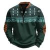 Men's Print Western Pullover Sweatshirt Pattern Long Sleeve Top