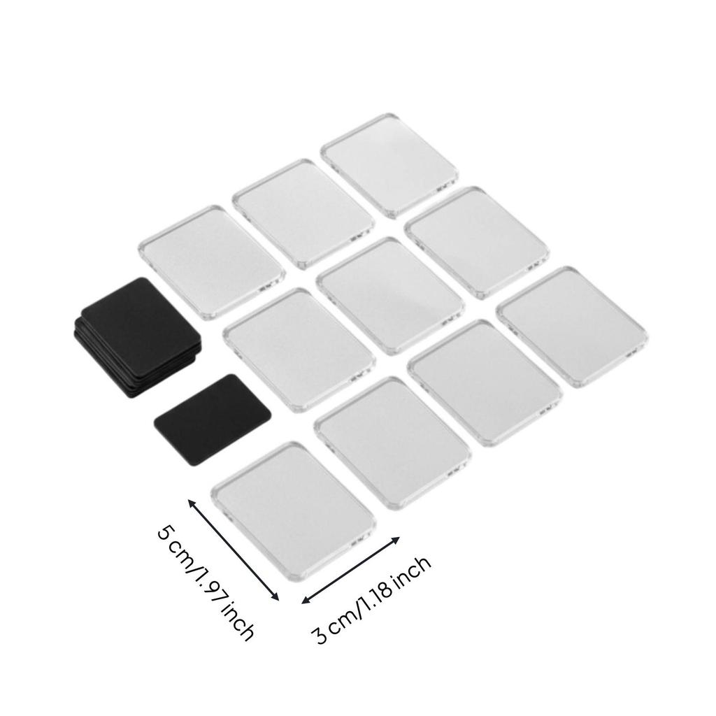 10 Pieces Magnetic Holders Lightweight Clear Acrylic Fridge Holder Slim