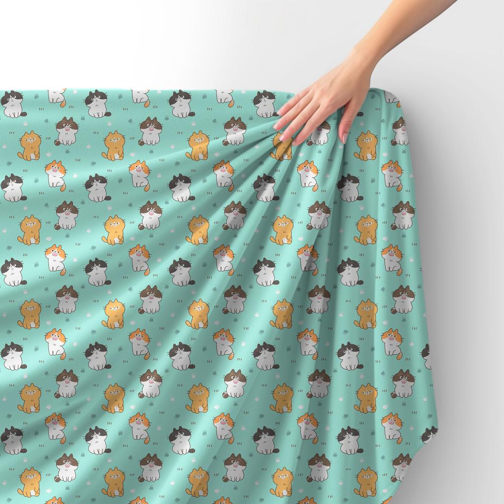 Royal Velvet Fabric Polyester For Sewing - Motif Cats And Paws