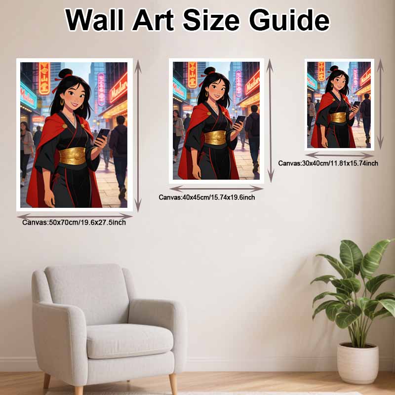 Disney Mulan Modern City Phone Diamond Paint Painting Art Kit Handmade DIY5D Home Decor Gift