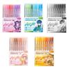 9Pcs Multicolor Acrylic Gel Pen 0.8mm Needle Tip Retractable Gel Pen For Journal Planner Art Drawing Doodling Sketching