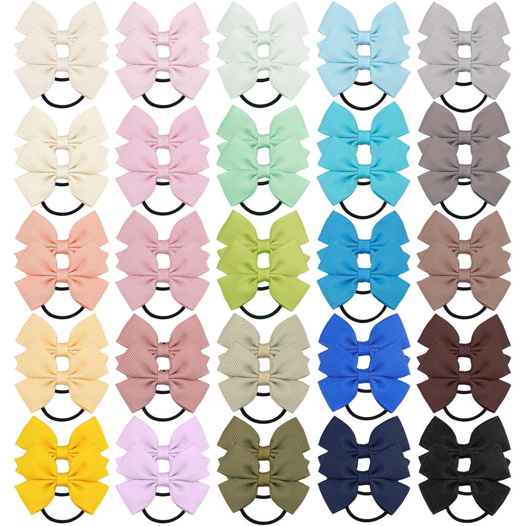 20/40/50 szt. 2" Rypsowa Wstążka Kucyki Kokardy do Włosów Elastyczne Gumki do Włosów Opaski do Włosów Uchwyty Akcesoria do Włosów dla Niemowląt Dziewczynek