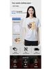 Damen Graues Slim-Fit Kurzarm Rundhals T-Shirt - Sommer 2025 Bauchbedeckendes Vielseitiges Oberteil