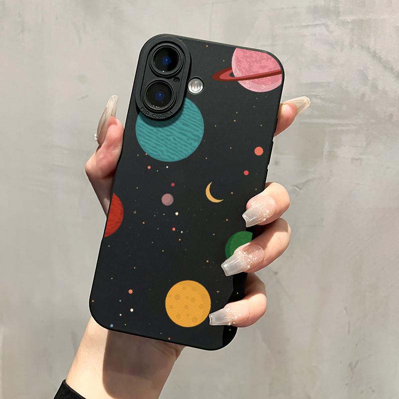 Planet Pattern Cartoon Phone Case Suitable for iPhone 17 16 15 14 13 12 11 Pro/Max/Plus Anti Drop and Shockproof Back Cover