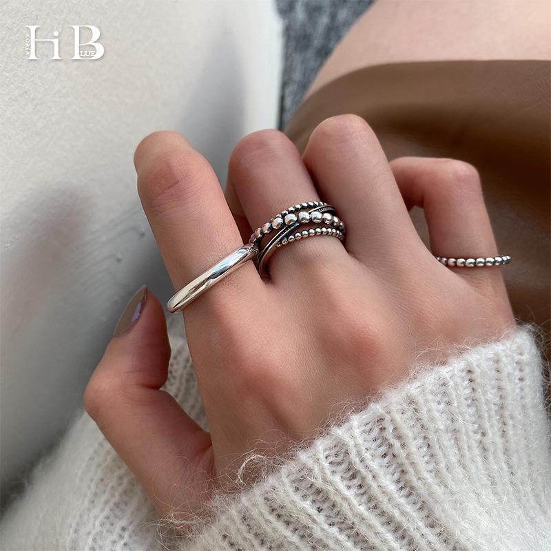 925 Inspired Vintage Sterling Silver Ring For Women Elegant Design Adjustable Fashion Statement