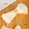 6mm Macrame Cord Cotton Cream White Rope for Bohemian Wall Hanging, DIY Weaving and Tapestry Making