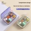 7-Compartment Portable Pill Box for Weekly Medication, 3 Meals a Day, Compact Carry-On Storage