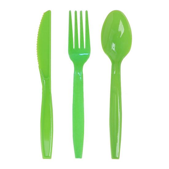 60Pcs Party Fork Cutter Spoon Kit Food Grade Plastic Reusable Easy to Clean Office School BBQs Picnic Takeaway