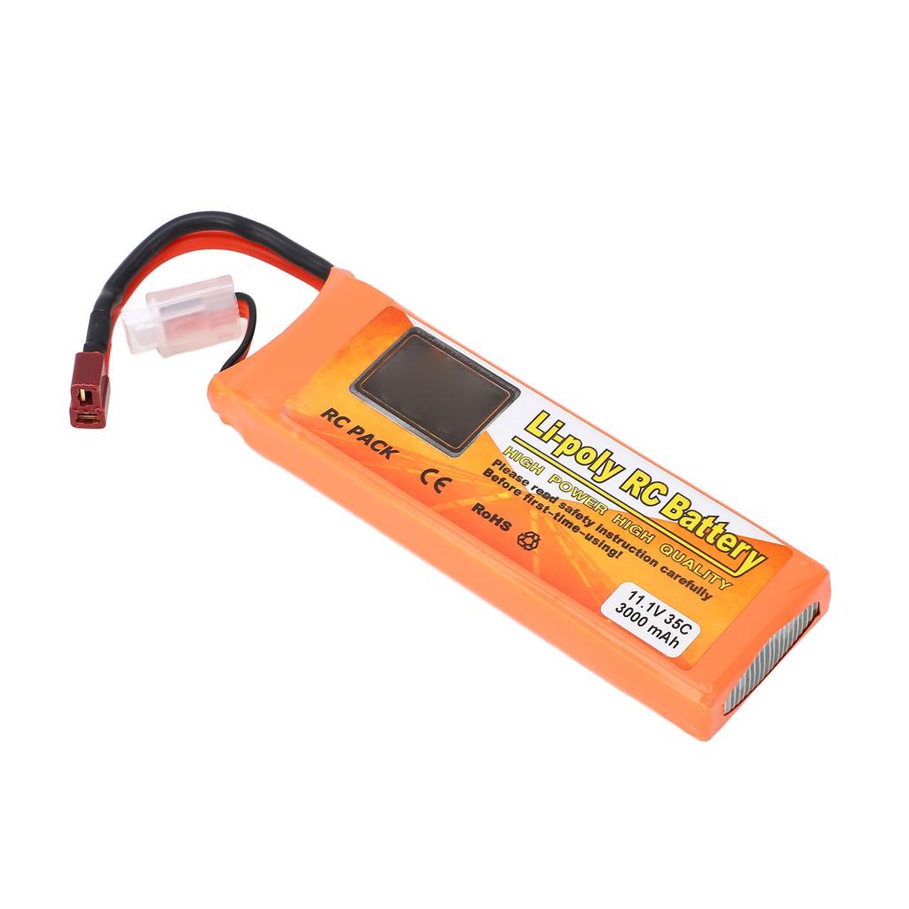 11.1V 3000mAh 35C Lithium Battery Replacement Battery with T Plug for Remote Control Quadcopter Glider Helicopter