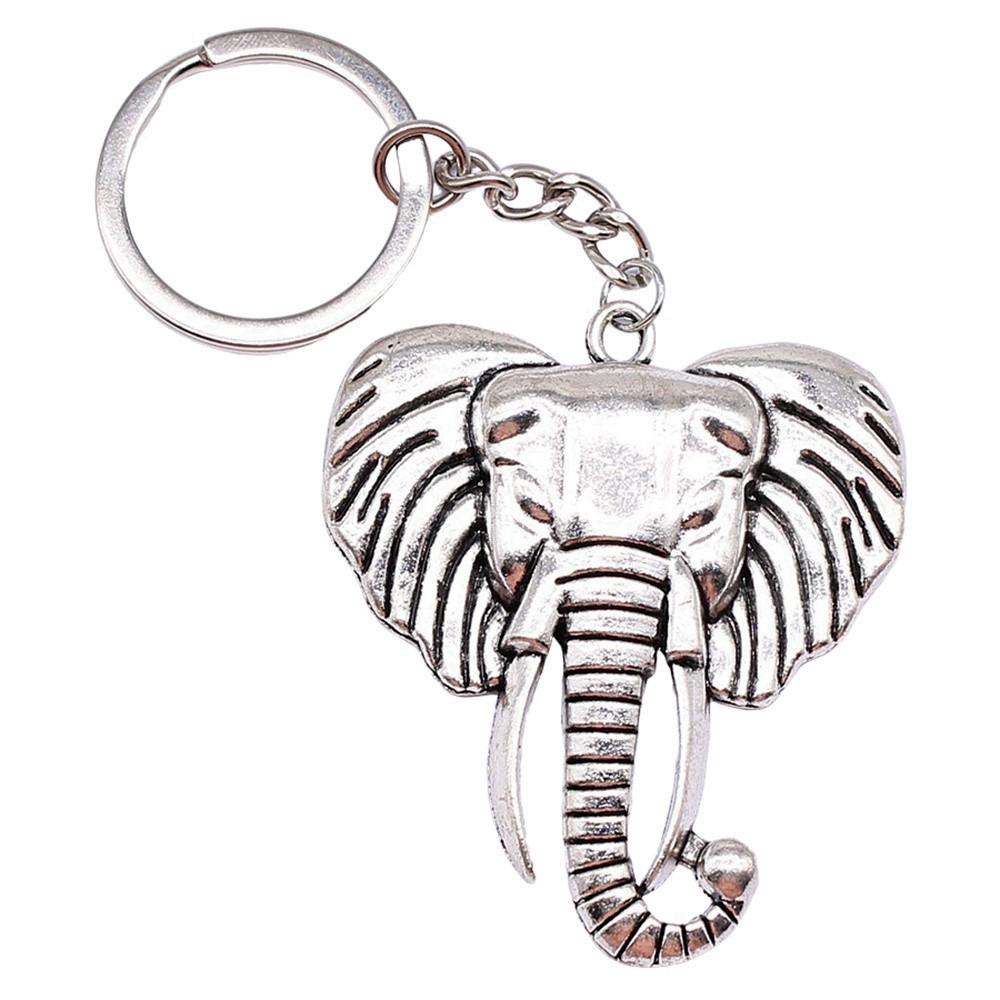 Pendants Elephant Charm Keychain Animal Theme Key Ring 28mm