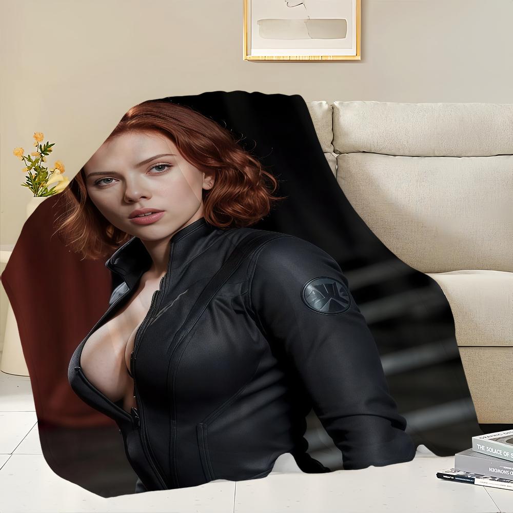 Actor S-Scarlett J-Johansson Blanket Flannel warm comfort soft plush blanket For Picnic Beds Sofas Homes And Bedrooms