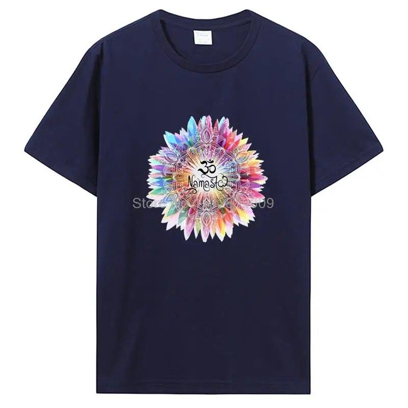 Rainbow Beautiful Mandala Tričko s grafickým potiskem Dámské Unisex Bavlněné tričko Cool Ležérní Tričko s krátkým rukávem Trička Topy Streetwear