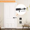 304 Stainless Steel 6-12 Inch Barrel Bolt Latch 10mm Thick Padlock Hole Black Heavy Duty Includes 6 Screws Universal Door Window Cabinet