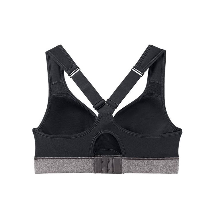 Under Armour HeatGear® Armour Heathered Sports Bra With Padding - High Impact Women underwear Carbon Heather-Grey 1313285-020