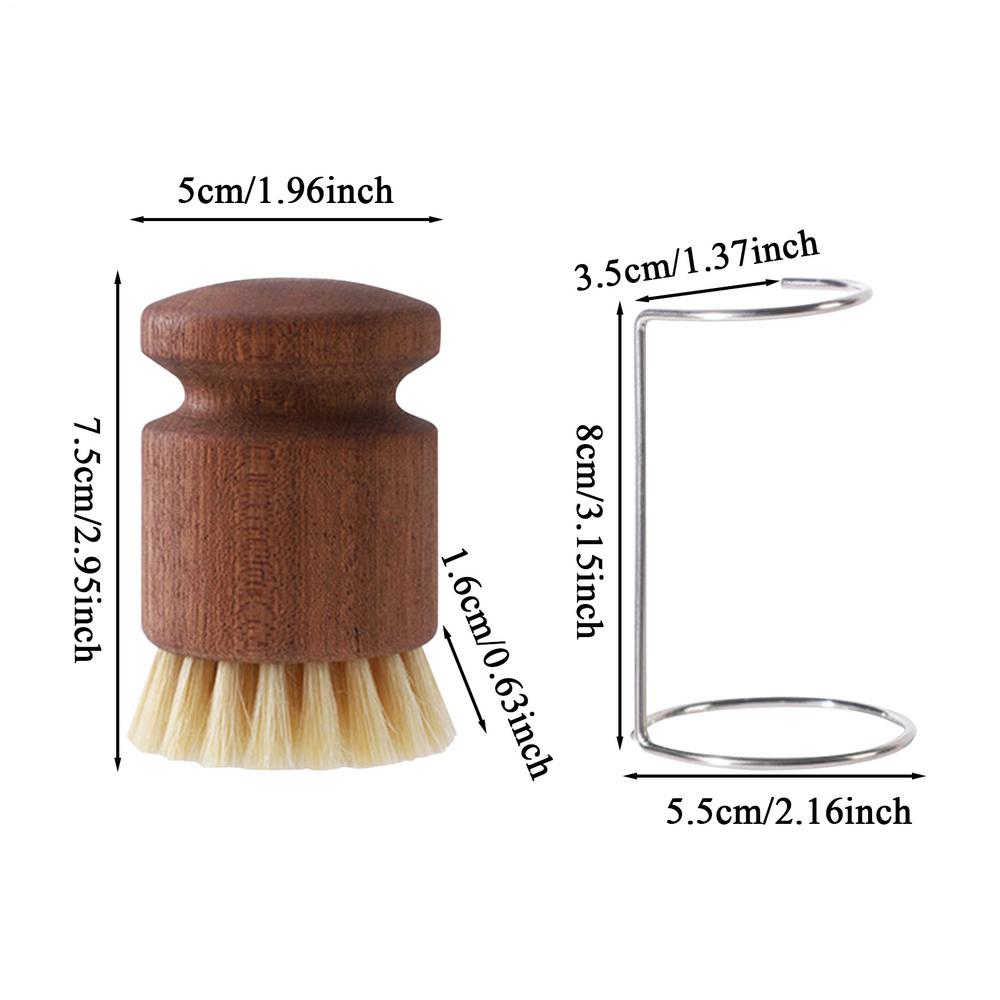 

Dish Scrub Brush Ergonomic Kitchen Cleaning Brush With Holder Ergonomic Pans Cleaner Scrubber for Pots Stoves Bathrooms Toilets