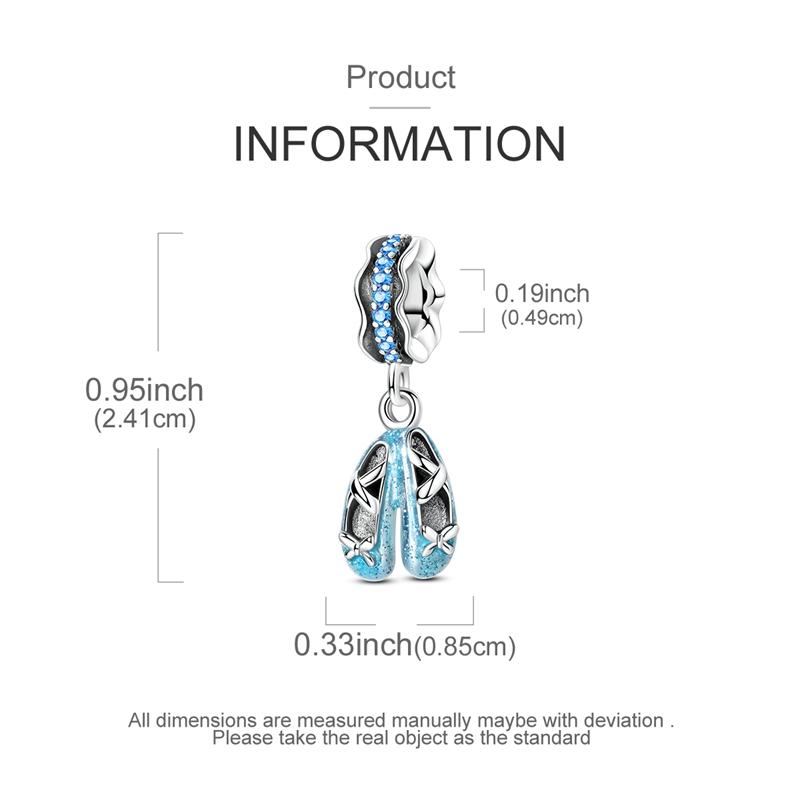 Suitable For Authentic Bracelets Skirt Princess Evening Dress Ballet Shoes High Heels Genuine Copper Charm Bead Elements Jewelry Creation Present