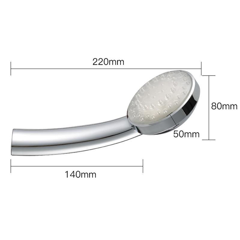 LED Battery-free Colorful Luminous Shower Head Bathroom Handheld Self-changing Color Cycle Luminous Shower