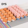 HOW-E 2Pcs Eggs Rack Multi-Color Reusable Plastic 15 Grids Eggs Storage Plate for Kitchen
