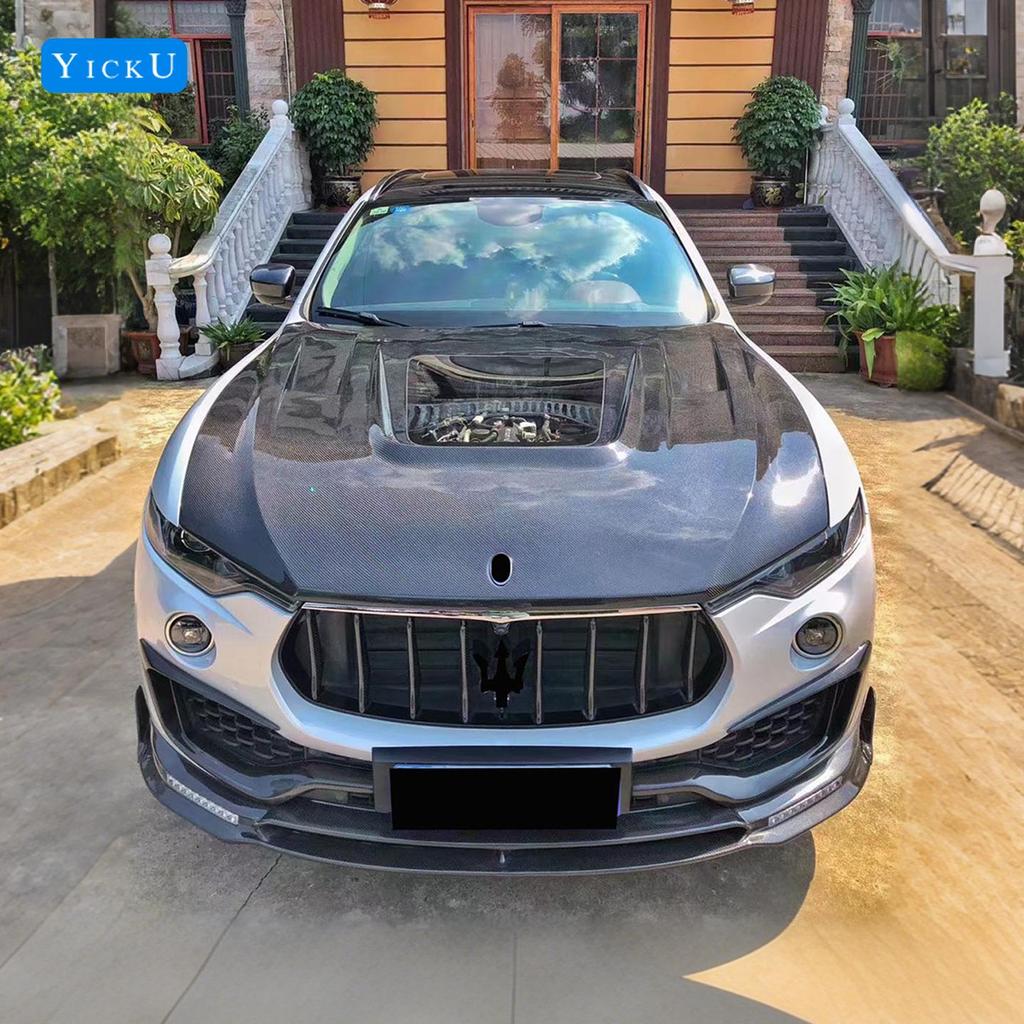 Maserati Levante Carbon Fiber Splitter, Diffuser, Flares, Panels, Deflectors, Hood & Roof Spoiler