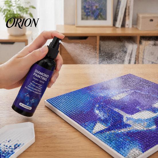 Transparent Diamond Glue Art Sealer Spray, Quick-Drying Permanent Protective Glue, Enhance Luster Painting Supplies for DIY Crafts Puzzles And
