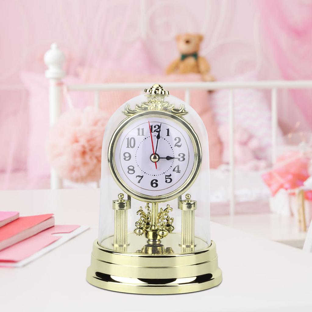 Clock Decorative Clocks Home Accessories Mute Desk Clock European Vintage Clock Elegant For Office/Study Decoration Use