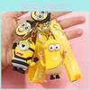 Entzückender Minions Schlüsselanhänger Süßer Silikon Auto Schlüsselanhänger PVC Geschenk für Kinder Frauen Männer