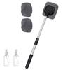 Car Windshield Cleaning Tool With Telescopic Handle And Microfiber For Spotless Glass