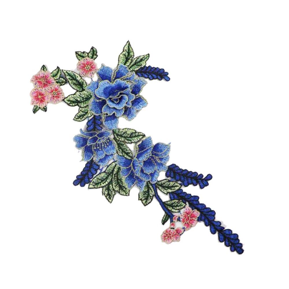 Polyester Fiber Embroidery Flower Patch DIY Handmade Floral Patches Fashion Sew On Patch  Hat