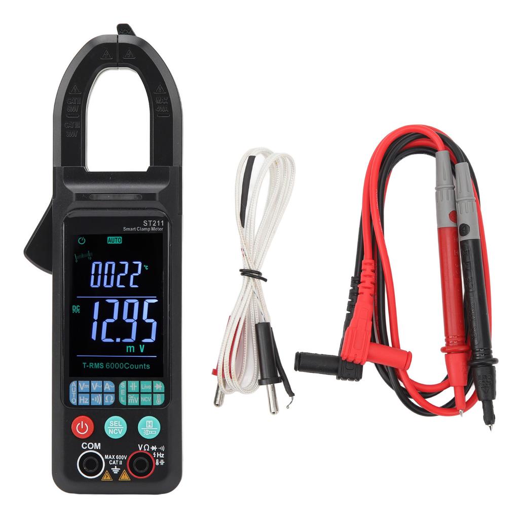 Color Large Screen Clamp Meter Automatic Intelligent Multimeter Multifunction AC DC Voltage Resistance Capacitance