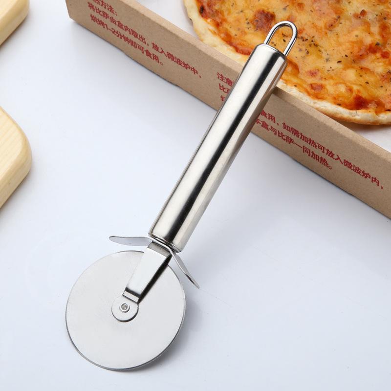 Stainless Steel Single-Wheel Pizza and Cake Cutter Utensil