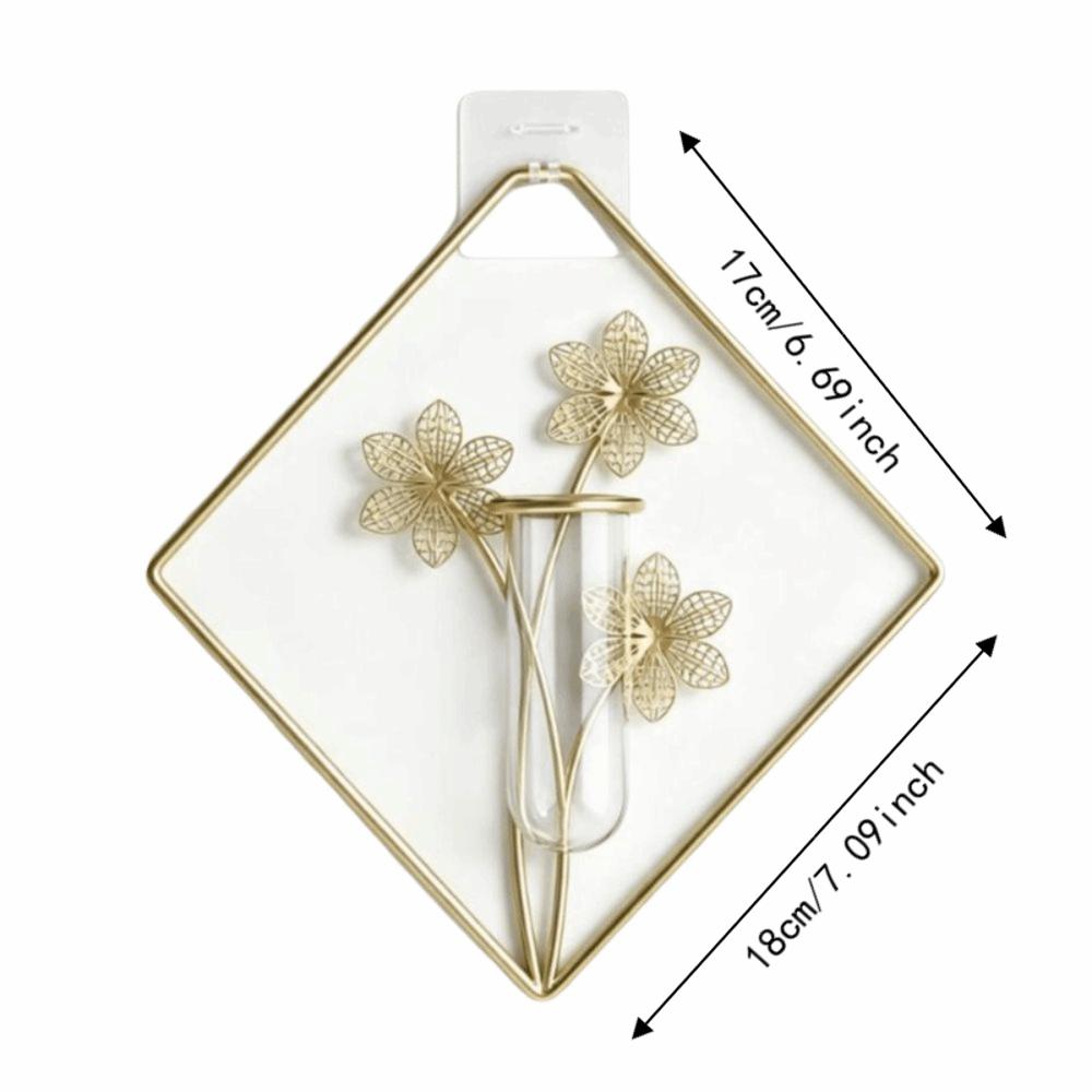 Vase Hydroponic Plant Holder Flower Pot Wall Hanging Planter Shelf Wall Decoration  Modern Room