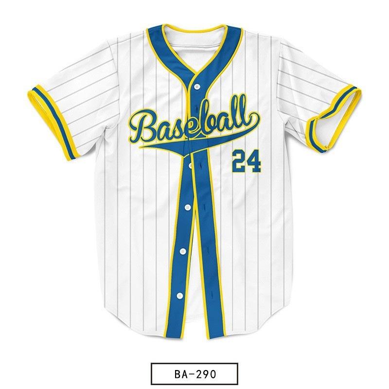 Men's and Women's Same Baseball Uniforms, European and American Baseball Tops, 3D Digital Printing Sportswear, Game Training Uniforms