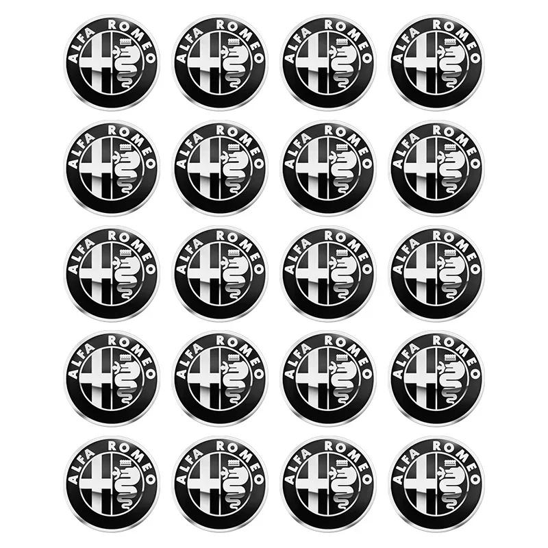 Car Stickers For Alfa Romeo 11mm 14mm Car Logo Remote Key Emblem Sticker Decoration Accessories For Alfa Romeo Giulia Stelvio Mi