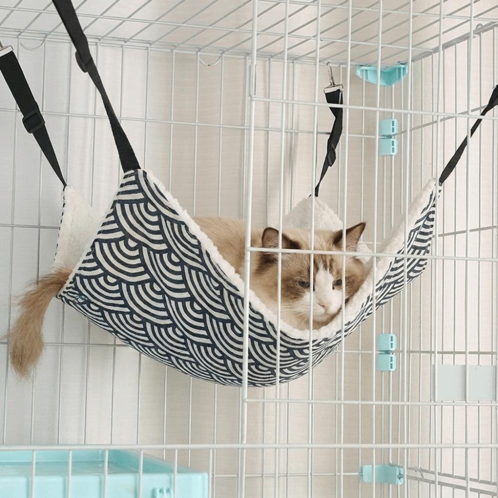Breathable Cat Hammock Adjustable Cat Rest Pad Cat Sleep Bed Hanging Cat Bed Pet Cage Use