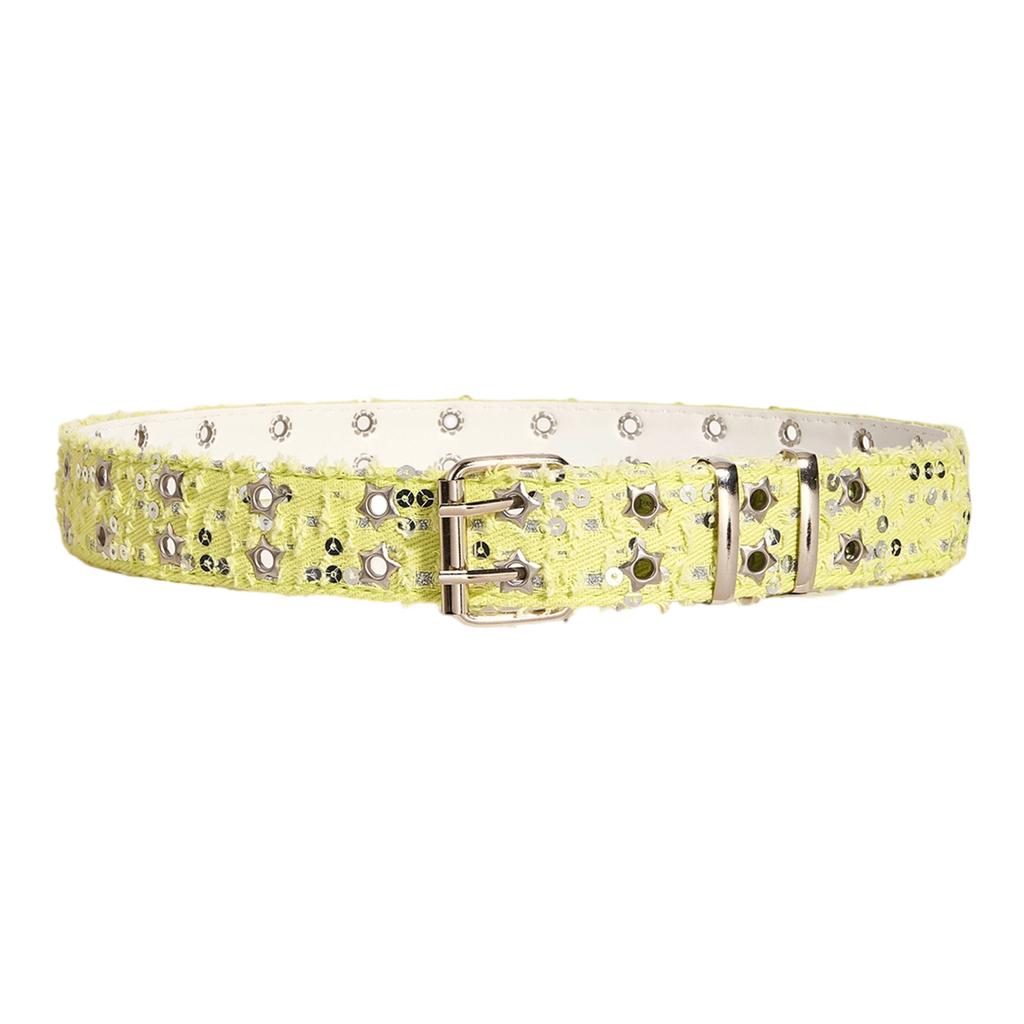 Fashionable Studded Belt Punk Waistband for Fashionable Women and Lady Girls Decorative Sah Waist Decoration Gift