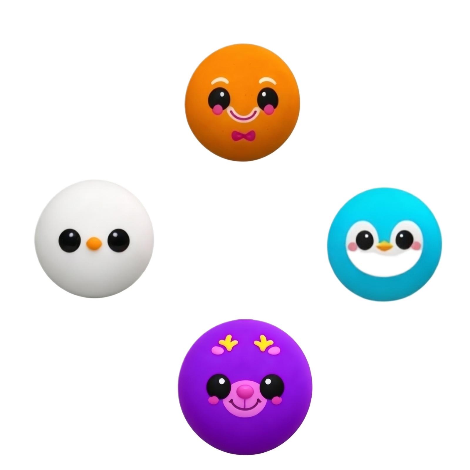 

Squeeze Ball Stress Relief Toy Set for Sensory Play and Hand Exercise with Animal Face Design for Kids and Adults One Size
