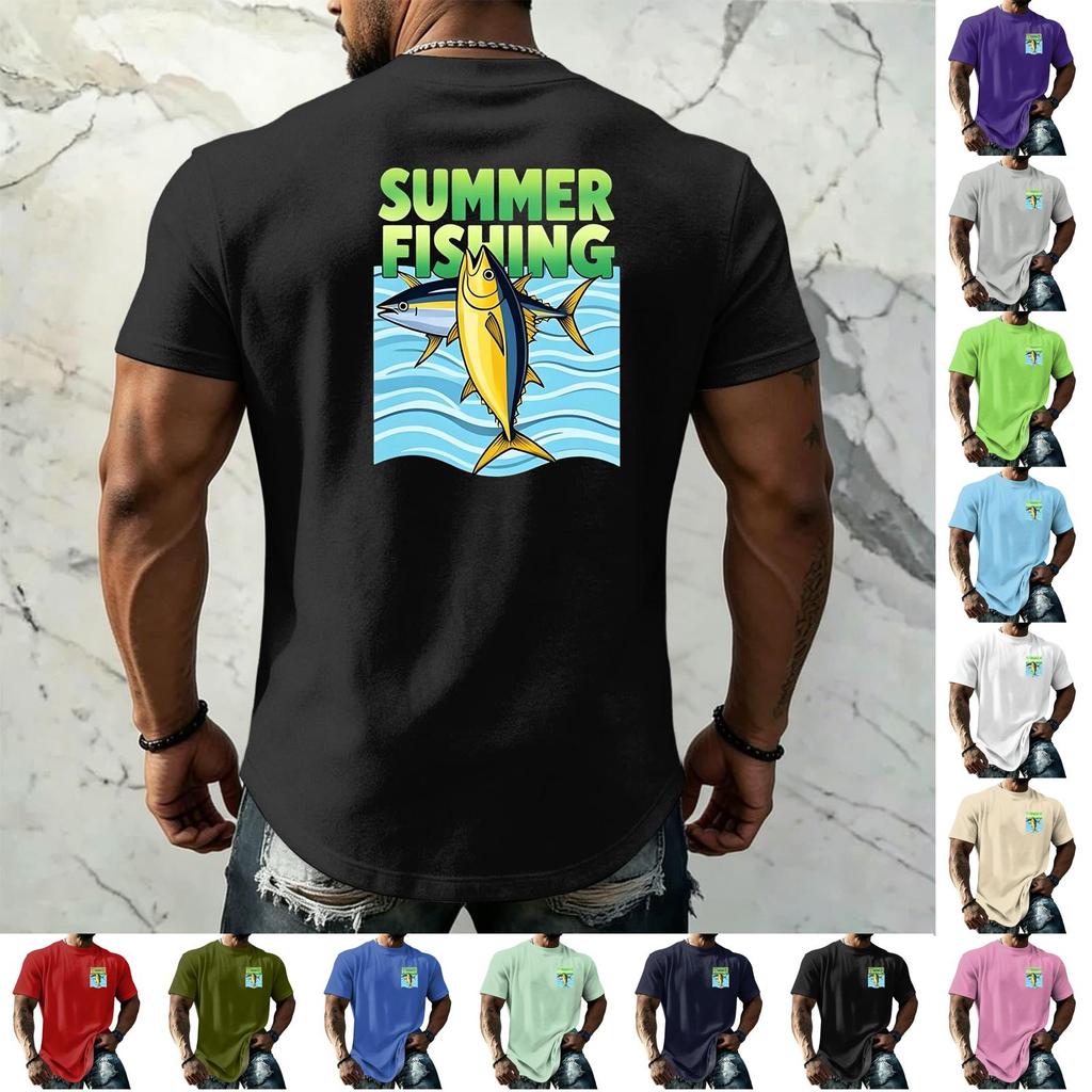 Men's Vintage Texture Printed Short Sleeve T Shirt Loose Fit Casual Summer Daily Top Lightweight Breathable Fabric Comfortable Design