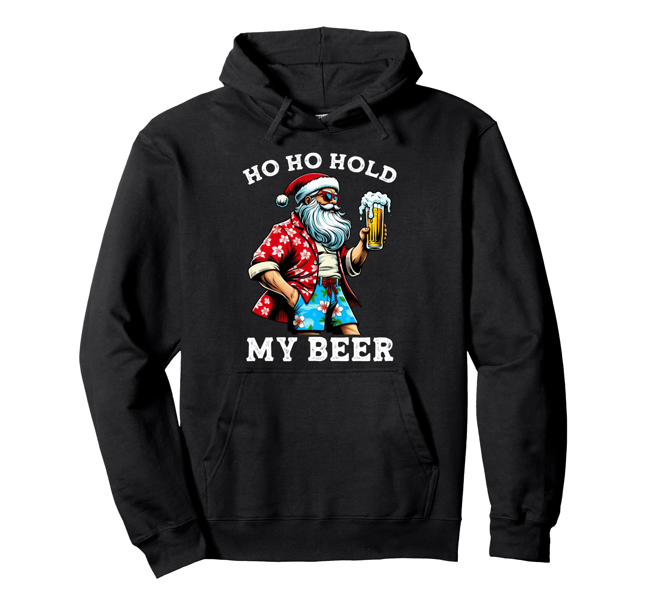 

Funny Santa with Sunglasses and Beer Christmas in July Hoodie