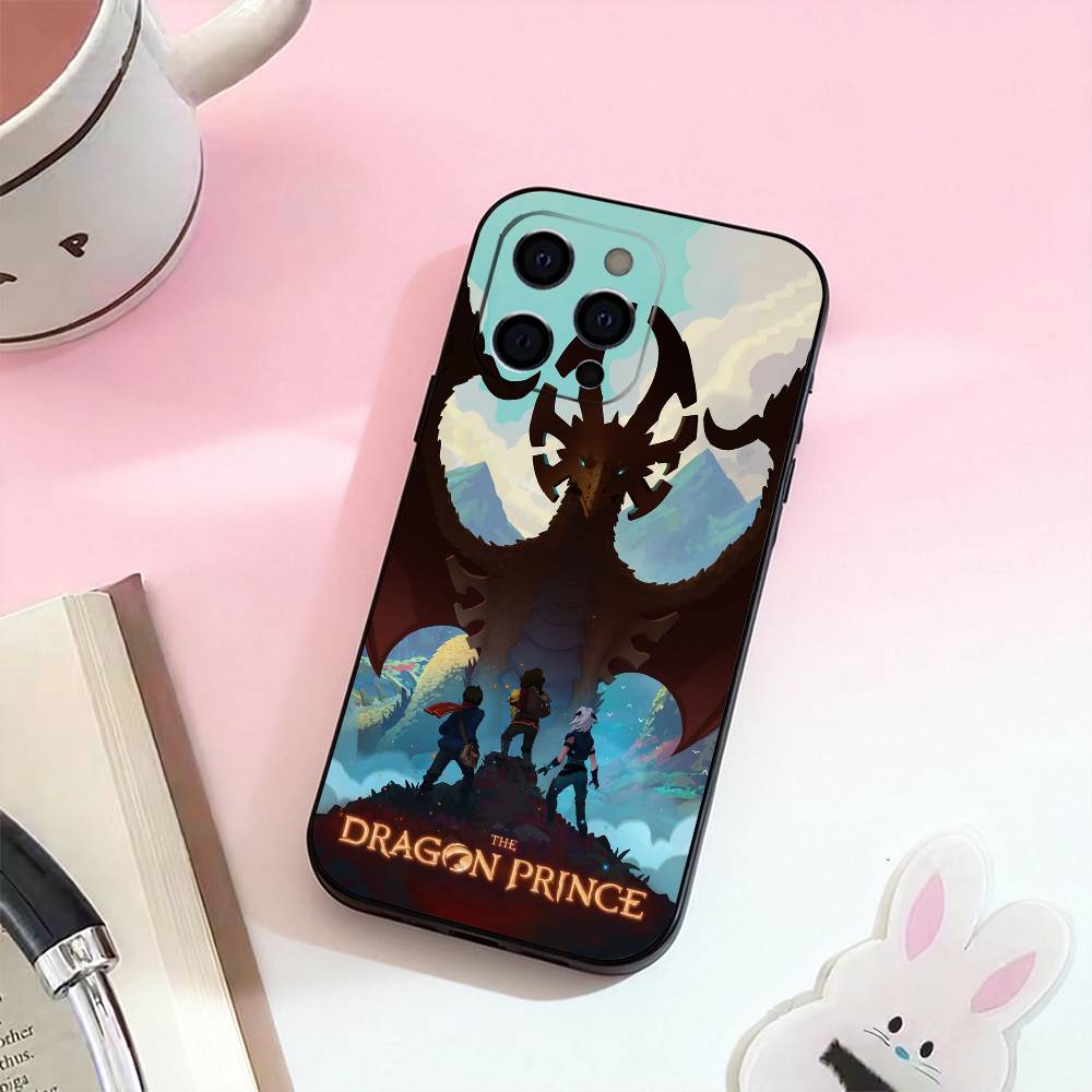 

Cartoon The D-dragon P-Prince Phone Case For iPhone 17,16,15,14,13,12,11 Plus,Pro Max,Soft Silicone Black Cover iPhone17