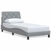 VidaXL Bed Frames Without Mattress Light Grey 90x200 Cm Fabric 3310573